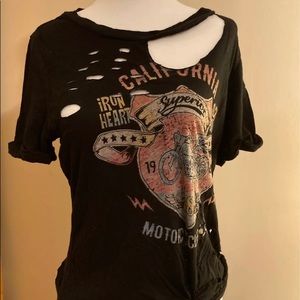 Forever 21 
Wieman short sleeves t shirt
Black